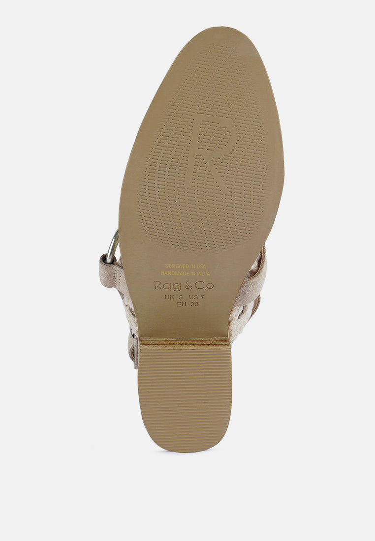  ROSALIE Off White Block Heeled Sandal