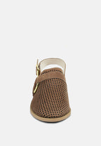  ROSALIE Tan Block Heeled Sandal
