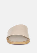  TATAMI Latte Leather Classic Slide Flats