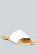  TATAMI White Leather Classic Slide Flats