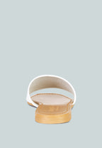  TATAMI White Leather Classic Slide Flats