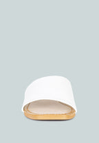  TATAMI White Leather Classic Slide Flats
